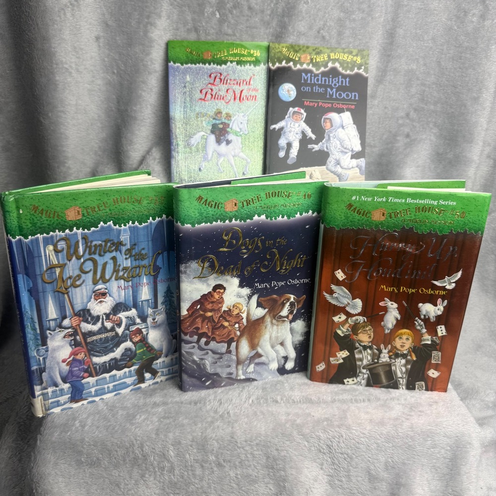 Magic Tree House Book Lot 5 Mary Pope Osborne Merlin Mission Hardcover Paperback